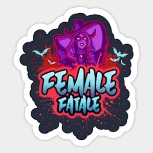 Halloween Female Vampire Sticker